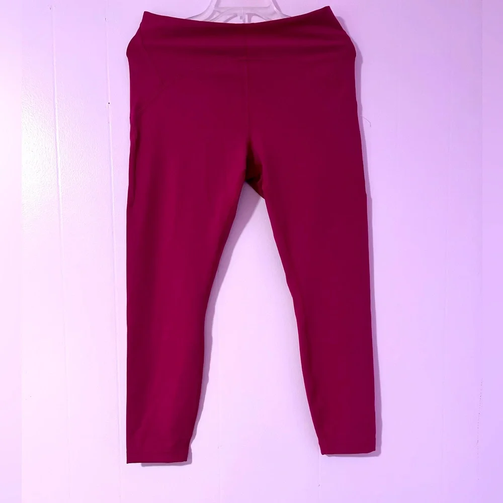 Lululemon Athletica Pink High Rise Cropped Leggings Size 10 - Picture 7 of 12